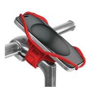 BONE Bike Tie Pro 5, Support Téléphone Vélo pour Potence, Porte Smartphone Universel 5,8-7,2", Support iPhone Vélo Antidérapant Antichoc, Support Portable Vélo en Silicone - Rouge