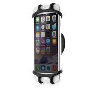 Bone Bike Tie X support pour téléphone portable, pour vélo, taille ajustable, noir, 4-6", silicone, support pour guidon, noir