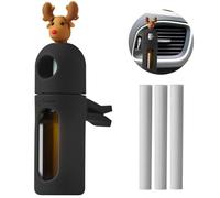 BONE Car Diffuser Clip 2 - Mr. Deer (Cerf) - Diffuseur voiture en silicone lavable, Parfum voiture et huiles essentielles 10ml, Accessoire aromathérapie pour auto