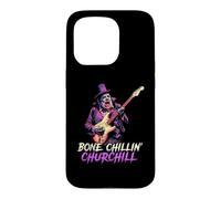 Bone Chillin' Churchill Vampire Jouant de la Guitare Alt Britannique Coque pour iPhone 15 Pro