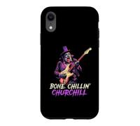 Bone Chillin' Churchill Vampire Jouant de la Guitare Alt Britannique Coque pour iPhone XR