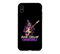 Bone Chillin' Churchill Vampire Jouant de la Guitare Alt Britannique Coque pour iPhone XS Max