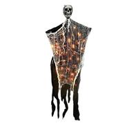 Bone Chilling Flottant Specter Décoration avec membres flexibles Fonctionne à piles Lumière LED pour décoration de nuit étrange Halloween Fantômes suspendus