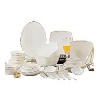 Bone China Tableware Bowl Set 44PCS Hand-painted Simple Ceramic Tableware Bowl Custom