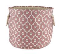 Bone Dry Empreinte de pattes en treillis, coton, rose, taille S