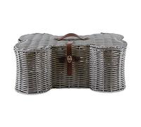 Bone Dry Panier à jouets en polypropylène, osier, gris, grand, 24 x 15 x 9 cm