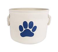 Bone Dry Panier de Rangement Pliable pour Affaires d'animaux de Compagnie, Taille Moyenne, Rond, Blanc cassé