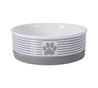 Bone Dry Paw & Patch Gamelle en céramique pour Animal Domestique Gris Taille M 15,2 x 5,4 cm