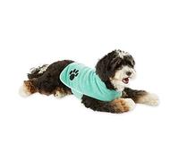 Bone Dry Pet Collection Peignoir brodé en microfibre pour animal domestique Bleu turquoise Taille S 50,8 x 35,6 cm