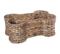 Bone Dry Pet Storage Collection Panier à Jouets en Jacinthe en Forme d'os Naturel Taille M