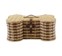 Bone Dry Pet Storage Collection Panier à jouets en osier et plastique Motif rayures Taille L 61 x 38 x 22 cm