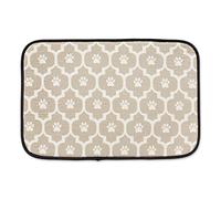 Bone Dry Tapis pour animal domestique lavable en machine, ultra absorbant, taille S, 30,5 x 45,7 cm, gris pierre/blanc cassé