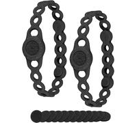 Bone Fragrance Chain (Lot de 2) - Bracelet Diffuseur de Parfum en Silicone, Bracelet Aromathérapie Élastique et Portable pour Femmes, Hommes et Couples - Noir