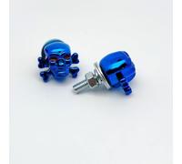 Bone Head License Plate Screws pour m6 ABS Steel Red Bone Head(blue)