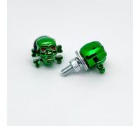 Bone Head License Plate Screws pour m6 ABS Steel Red Bone Head(green)