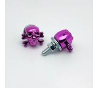 Bone Head License Plate Screws pour m6 ABS Steel Red Bone Head(purple)