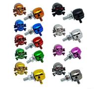 Bone Head License Plate Screws pour m6 ABS Steel Red Bone Head(Set)