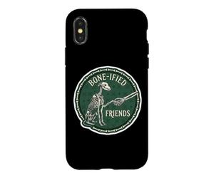 Bone-ified Friends Funny Squelette propriétaire de Chien Papa Maman Pun Blague Coque pour iPhone X/XS