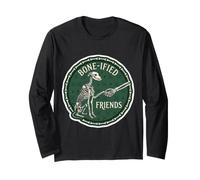 Bone-ified Friends Funny Squelette propriétaire de Chien Papa Maman Pun Blague Manche Longue