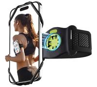 Bone Run Tie Connect Kit 2 Magnetic - Brassard Sport Running, Support téléphone magnétique pour Jogging, Course à Pied, Rotation 360°, Universel, Compatible téléphones 4,7-7,2"