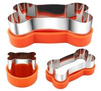 Bone Shaped Cookie Cutter, 3-size Stainless Steel Rustproof Food-grade