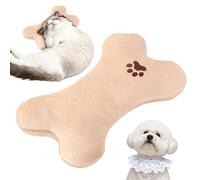 Bone Shaped Dog Pillow - Plush Pet Cushion | 35x18cm Soft Fabric Neck Support Toy, Cotton Filled Calming Bed Pillow for Puppy Kitten Sleeping Play, Pet Comfort Accessory for Indoor Travel Outdoor