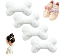Bone Shoe Accessories Plush Clips Bone Pin,Handmade DIY Dog Bones Hair Clip
