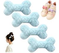 Bone Shoe Accessories Plush Clips Bone Pin,Handmade DIY Dog Bones Hair Clip