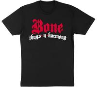 Bone Thugs-N-Harmony Men's Solid Logo Slim-Fit T-Shirt Black Officially Licensed Manches Courtes(Small)