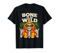 Bone to Be Wild Jeu de Mots Squelette de Surf T-Shirt
