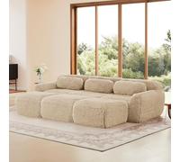 Boneless Cloud Canapé en peluche de qualité supérieure, dossier ergonomique et design modulaire - Canapé pour salon, bureau à domicile et chambre d'adolescent, adapté aux animaux domestiques