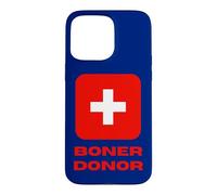 Boner Donor Life Guard Cross Saving Lives with Humour Coque pour iPhone 15 Pro Max