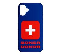 Boner Donor Life Guard Cross Saving Lives with Humour Coque pour iPhone 16 Plus
