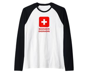 Boner Donor Life Guard Cross Saving Lives with Humour Manche Raglan