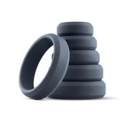 Boners - set de 6 cockrings en silicone - gris