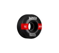 Bones 100's OG V4 Wide Skaeboard Roulettes 52mm 100a (jeu de 4)Pu noir / rouge