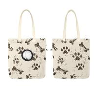 Bones Cat Dog Tracks (2) Sac de transport en toile pour animal domestique, sac de transport pour chat, sac de transport portable pour chaton et chiot, sac de transport confortable pour petits animaux