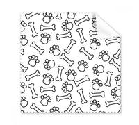 Bones Empreintes de Pattes Line-Drawing protéger Animal Domestique Chien Amant Lunettes Chiffon Chiffon de Nettoyage Cadeau Nettoyant pour Écran de Téléphone 5 Pcs
