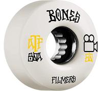 Bones Filmers • 60mm 80A Roues de Skateboard Unisexe, Blanc, 60 mm