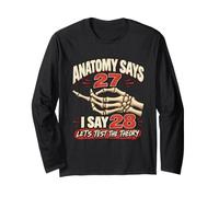 Bones in My Hand Funny Anatomy Dark Humour Sarcasm Manche Longue