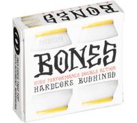 Bones Wheels – Jeu de 4 gommes Hardcore Medium blanc
