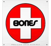 Bones Roulements Bannière en vinyle suisse 30" x 30"