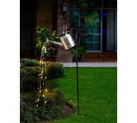 Bonetti Solarleuchte Gießkanne Solarlampe Lichterkette Métal & LED IP44