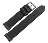 Bonetto Cinturini 306 Bracelet de Montre en Caoutchouc Noir 20 mm