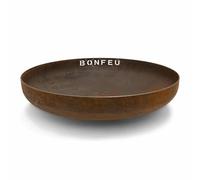BonFeu BonBowl Brasero Extérieur 80 cm - Acier Corten | Vasque à feu robuste pour le jardin, compatible avec une grille de cuisson ou une plancha vendues séparément