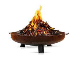 BonFeu BonBowl Plus Brasero - Brasero Exterieur - Barbecue brasero - Brazeros Exterieur Barbecue Plancha - Ø 80 cm Acier Corten, Ø 80 cm with Handle