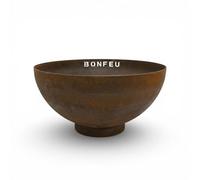 BonFeu BonBowl Pro Brasero en acier Corten 60 cm de diamètre pour une expérience de feu intense 60 x 60 x 30 cm