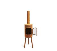 BonFeu BonGiano SP Brasero Extérieur Barbecue 30 cm - Rouille | Cheminée de jardin avec grille de cuisson, couvercle, tisonnier et pare-étincelles pour profiter du feu de bois