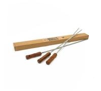 BonFeu BonSkewer Lot de 3 brochettes en forme de V en acier inoxydable pour barbecue 75 cm