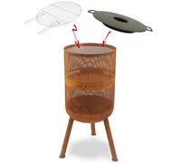 Bonfeu Feuerplatten-Set BonVes 45 Rust + Planchaplatte BonPlancha - 55 cm